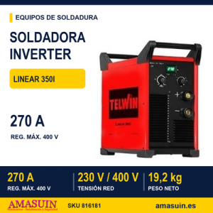 Soldadora Inverter Linear 350i de Electrodos MMA.