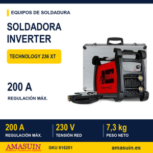 Soldadora Inverter Technology 236 XT de Electrodos MMA y TIG.