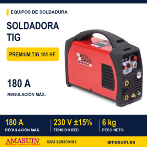Soldadora Premium TIG 181 HF Inverter.