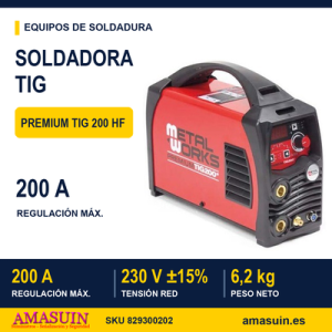 Soldadora Premium TIG 200 HF Inverter.