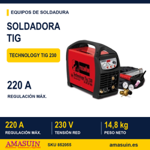 Soldadora Technology Tig 230 DC-HF/Lift VRD Inverter.