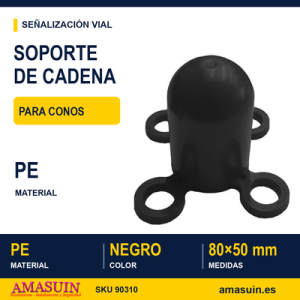 Soporte Cadena Negro Conos