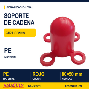 Soporte Cadena Rojo Conos