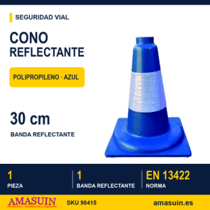Cono Polipropileno Azul 30 cm.