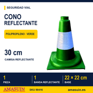 Cono Polipropileno Verde 30 cm.