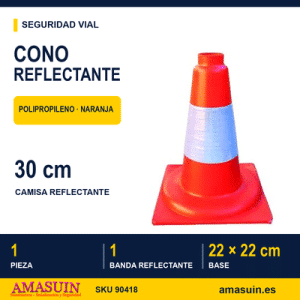 Cono Polipropileno Naranja 30 cm.
