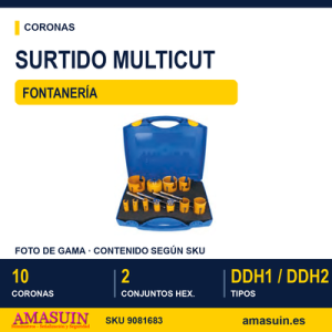 Surtido Coronas MultiCut Fontanería.