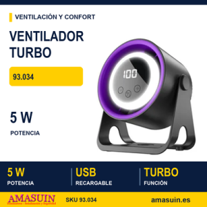 Ventilador Turbo. 5W. USB