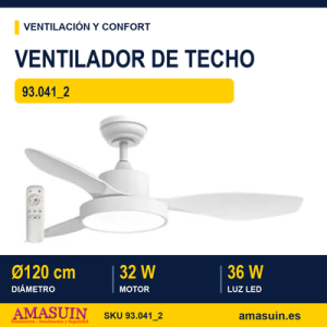 Ventilador LED 3 aspas 120cm