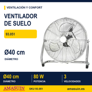Ventilador Metálico de Suelo 80W