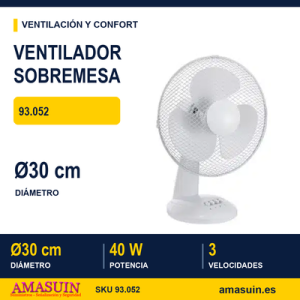 Ventilador Sobremesa 40W Blanco