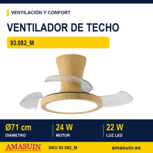 Ventilador techo 3 aspas retráct.M.71cm
