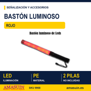 Bastón Luminoso Led Rojo.