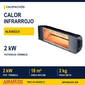 Calefactor Infrarrojos ALKAID 2.0 de 2kW