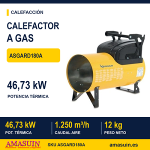 Calefactor Aire Caliente ASGARD180A a Gas