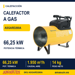 Calefactor Aire Caliente ASGARD260A a Gas
