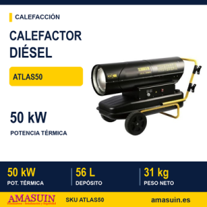 Calefactor Aire Caliente ATLAS50 a Gasoil