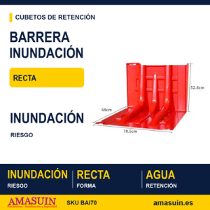 Barrera Recta para Riesgo Inundación