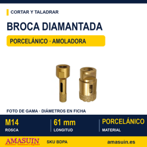 Broca Diamante Porcelanato Amoladora.