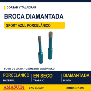 Broca Diamantada Sport Azul Porcelánico.