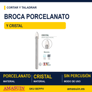 Broca Especial Porcelanik Porcelanato y Vidrio.