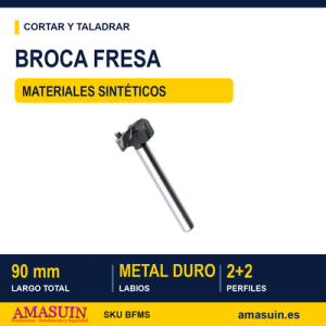 Broca Fresa Materiales Sintéticos.
