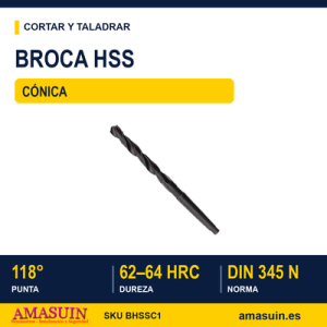 Broca HSS Cónica.