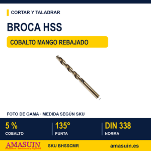 Broca HSS Cobalto Mango Rebajado.