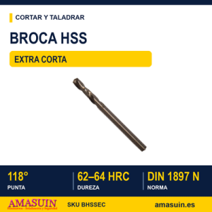 Broca HSS Extra Corta.