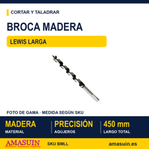 Broca Madera Lewis Larga.