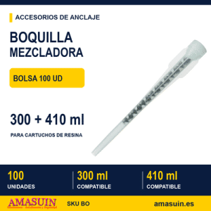 Boquilla Cánula Mezcladora Resina Bolsa 100ud.