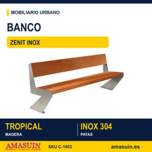 Banco Zenit Tropical Pata Inox