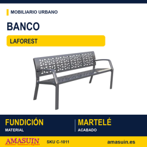 Banco Laforest Fundición Acabado Martelé