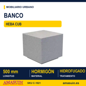 Banco HEBA CUB en hormigón