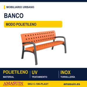 Banco Modo Polietileno C-106-PLAST