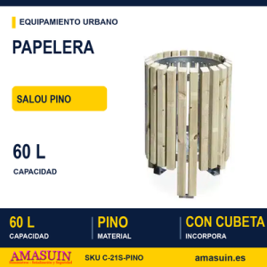 Papelera Salou Pino