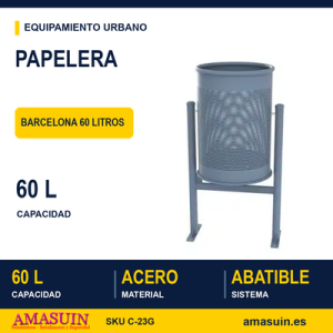Papelera Barcelona 60 Litros