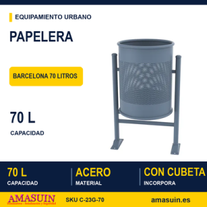 Papelera Barcelona 70 Litros