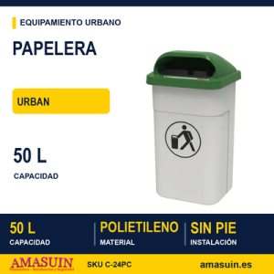 Papelera Urban Polietileno sin pie