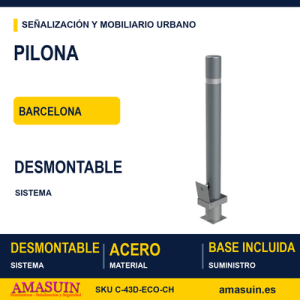 Pilona Barcelona Desmontable C-43D-ECO-CH
