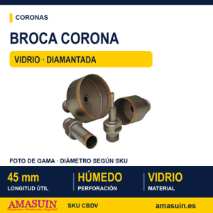 Corona Broca Diamantada Vidrio.