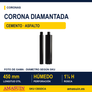 Corona Broca 1"1/4H Sport Diamantada Cemento-Asfalto.
