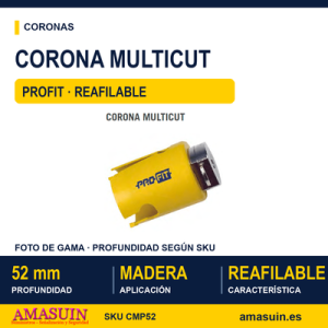 Corona Multicut Profundidad 52mm.