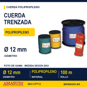 Cuerda Polipropileno Trenzada 12mm.