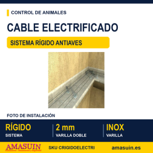 Cable Rígido Electrificado Anti Aves.