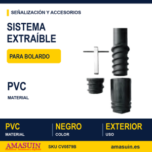 Sistema Extraible para Bolardo Empotrable PVC