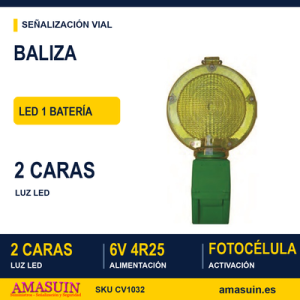 Baliza Luminosa Led 1 Batería.