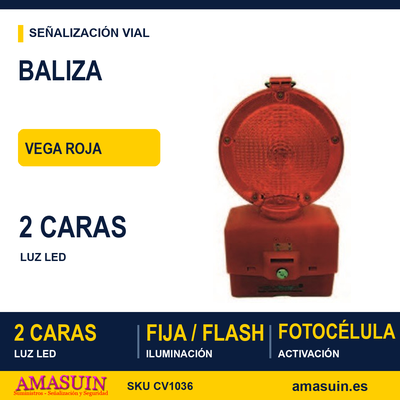 Baliza Led Roja Vega 1 Baliza Led Roja Vega