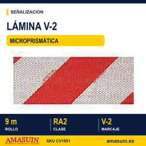 Láminas Microprismáticas V-2 Rollo 9 Metros