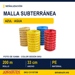 Malla Azul Señalización Subterránea 33cmx200m